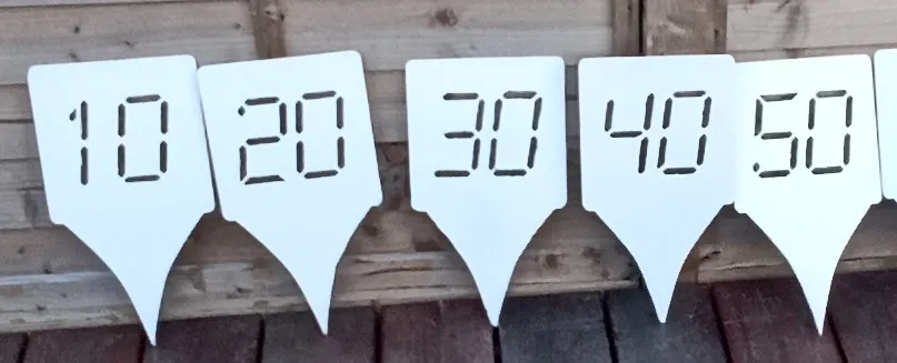 Steel Range Markers Set 10- 50m