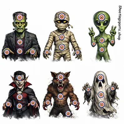 [SSSTGT0001B] 6 Monster Targets 14cm x 14cm Packs (1)
