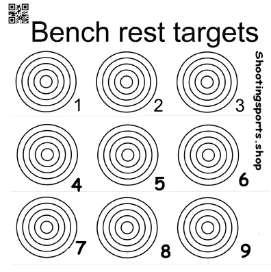 [SSSTGTV027A] Benchrest target - Paper 17cm x 17cm Packs (1)