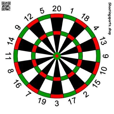 [SSSTGT0006C] Dartboard - Paper 17cm x 17cm Packs (1)