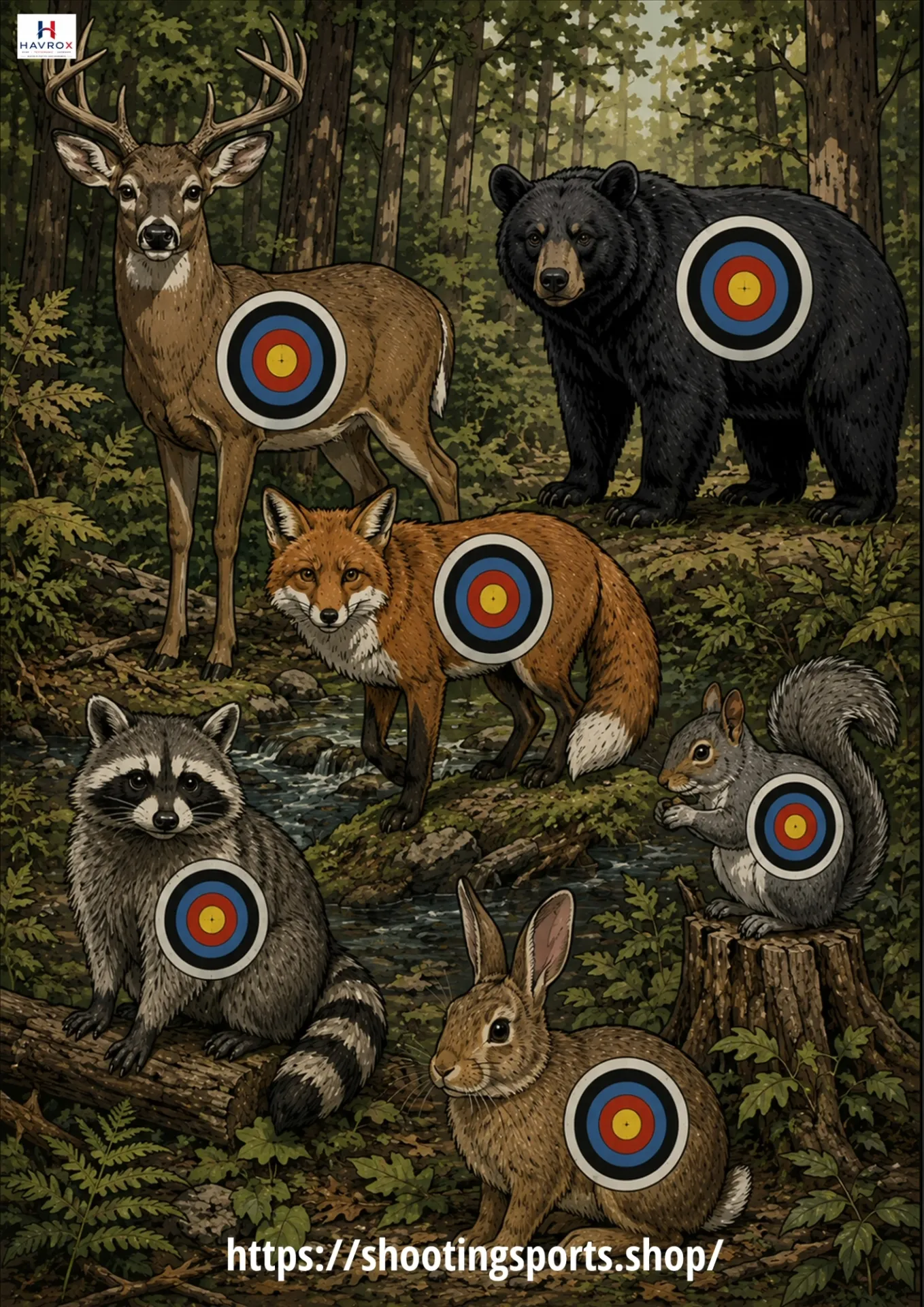 Forest Animals Targets Packs