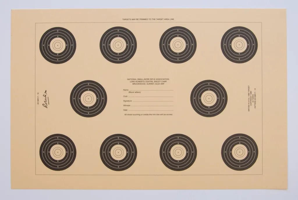NSRA 20 Yard Bench Rest Target (2010 BR17-18)